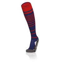 Target Socks NAV/RED S Stripete høye fotballsokker - Unisex