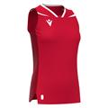 Lily Eco Sleeveless Shirt RED/WHT XL Teknisk kamp og treningsdrakt - Dame